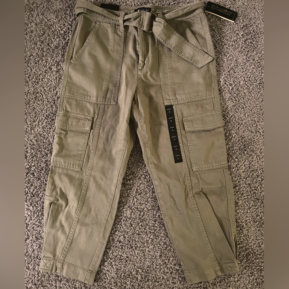 NWT Banana Republic Olive Cargo Pants Size 6P
